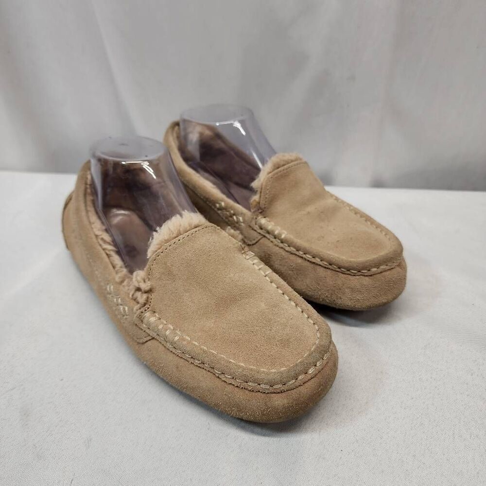 UGG ANSLEY WOMEN SLIPPER SUEDE DRIFTWOOD US 8 Shoes Loafers